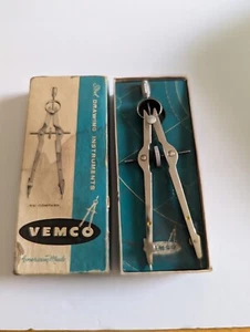 Vintage Vemco 6 1/2" Engineering Drafting Compass - Pre-owned IN BOX - Picture 1 of 11