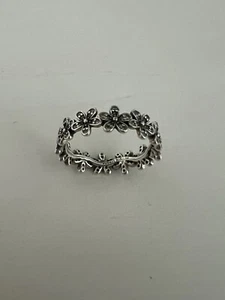 Pandora Ale 925 Sterling Silver Daisy Flower Ring Band Size 7 - Picture 1 of 3
