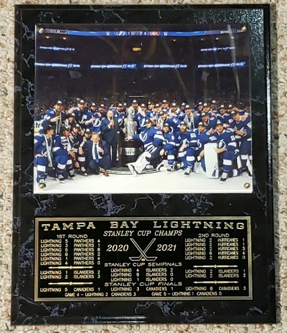 Tampa Bay Lightning 2020-2021 Stanley Cup Champions 12" X 15"  Plaque Cover