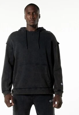 Alphalete 男式 Terry 超大连帽衫 - Onyx,尺寸 XL — 第 1/4 张图片