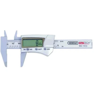 General Tools Carbon Fiber Digital Caliper 3 in Durable Extendable Depth Gauge - Image 1 of 3