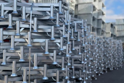 Rohrpalette | Stapelpalette für Gerüst, Gerüstteile, Stahlstangen, Rohre - Bild 1 von 4