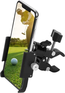 Golf Cart Phone Holder, Aluminum Cell Phone Caddy Holds 4.7"-7.1" Devices, 360° - Zdjęcie 1 z 12