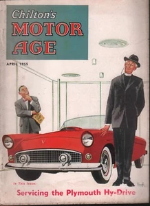 Chilton's Motor Age April 1955 Plymouth Hy-Drive Hook Art 100218ame - Imagen 1 de 1