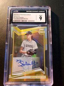 2022 Panini Elite Extra Edition-Noah Schultz Gold Die Cut Auto 14/24 White Sox!! - Picture 1 of 3