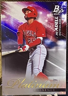 2018 Bowman Baseball Platinum Presence Jo Adell #PP-2 Los Angeles Angels - Image 1 of 2