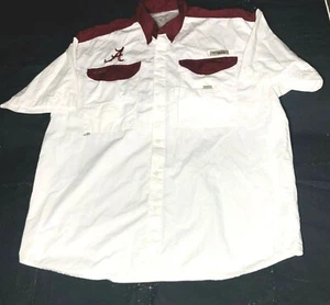 Columbia PFG Alabama Crimson Roll Tide belüftetes Angelhemd Herren Medium Nylon - Bild 1 von 7