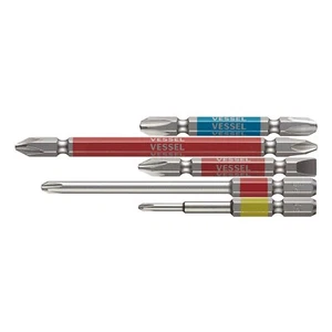 VESSEL Double-Headed Bit Slotted Driver Bit No. GS5P-01 5pcs set made in JAPAN - Picture 1 of 3