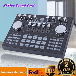 Voice Changer Sound Live Sound Card for Live Streaming Audio Mixer Broadcast - Picture 1 of 12