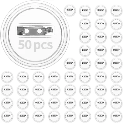 ® 50-teiliges Buttons Selber Machen, 38mm Transparente Button Pins Abzeichen für - Bild 1 von 4