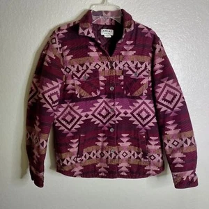 Ariat Shacket R.E.A.L. Aztec Southwestern Shacket Burgundy Gr. S - Bild 1 von 9