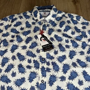 International Report Premium Cotton Men’s Modern Fit SS Pineapple Med NEW - Picture 1 of 10