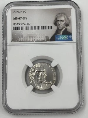 2024 P Jefferson Nickel KEY DATE  5c NGC MS 67 6FS⭐READY 2 SHIP⭐LOW MINTAGE - Image 1 of 2