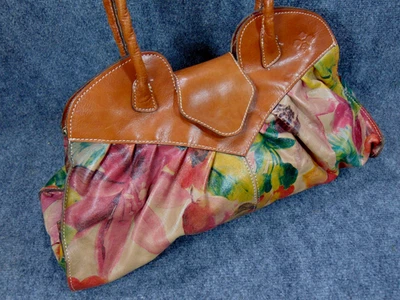 Patricia Nash Purse Large Heritage Lion Floral Leather Satchel Handbag - Image 1 of 4
