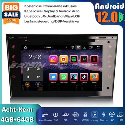 64GB Android 14 Autoradio GPS Canbus Opel Corsa C/D Antara Zafira Signum Astra H - Bild 1 von 4