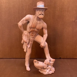 John Imhoff USA Homestead Life Terracotta Figur 8-91 "Mountain Man" unsigniert - Bild 1 von 9