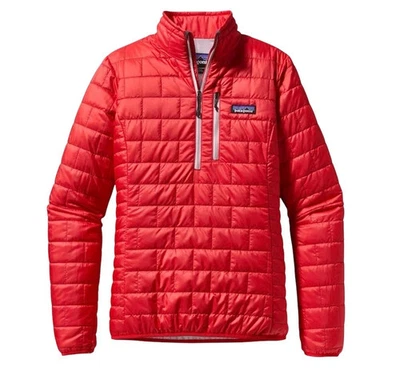 Chaqueta Pullover Puffer Patagonia Para Mujer Nano Puff Cuarto Cremallera Roja Talla Grande 84026 Foto 1 de 4