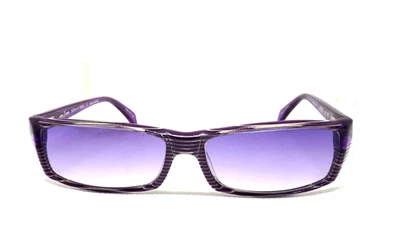 Alain mikly Lunettes de Soleil Femme Plastique Violet Âge 2000 France Vintage - Photo 1/4