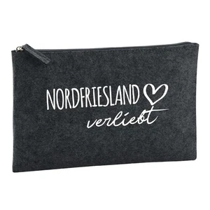 Kulturbeutel Nordfriesland verliebt Geschenkidee Nordfriesland Geschenk Präsent - Bild 1 von 7