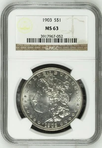 1903 Morgan Silver Dollar NGC MS-63 - Picture 1 of 2