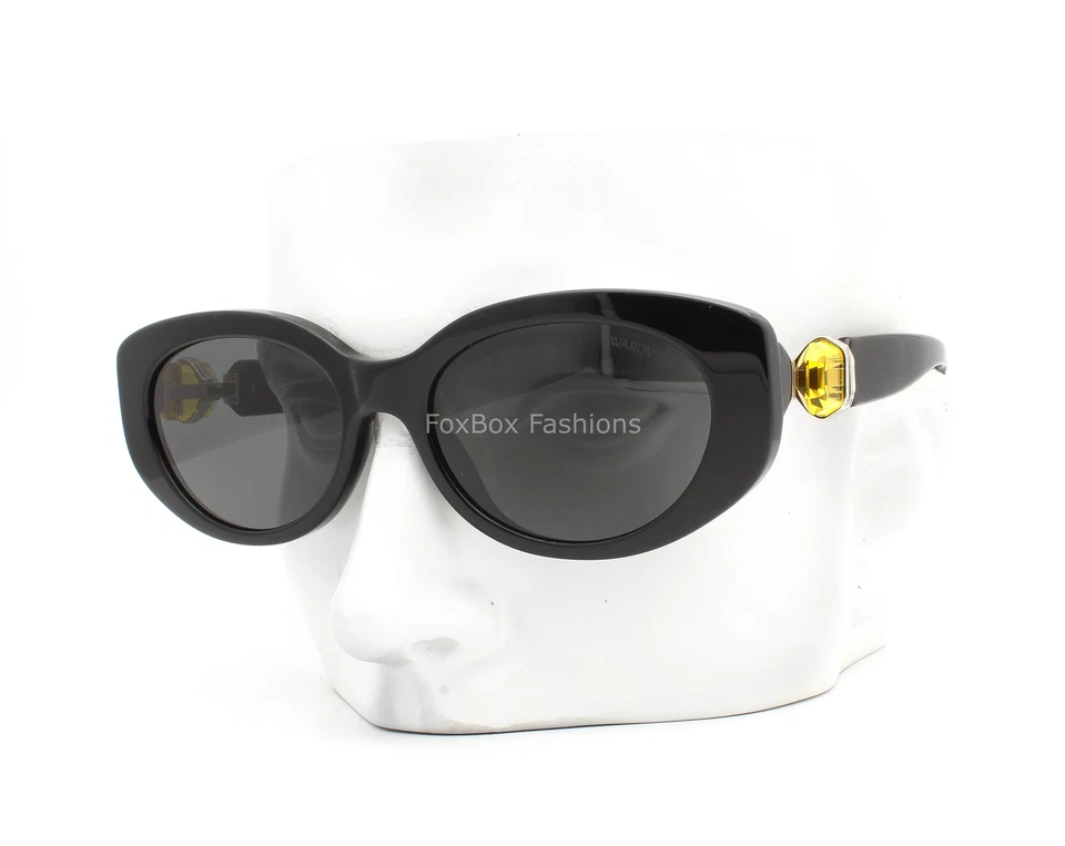 Gafas de sol Swarovski SK 6002 105787 cristales pulidos negros amarillos con estuche Foto 1 de 4