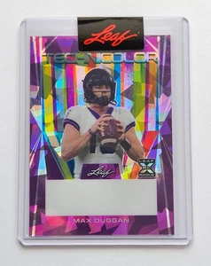 2023 Leaf Vivid Technicolor Max Duggan Cracked Ice Pre-Production Proof 1/1 - Picture 1 of 2