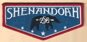 Shenandoah Lodge 258 OA flap, Black bear, Five stars, mint, FREE SHIPPING - Picture 1 of 1