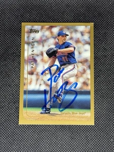 Tarjeta automática firmada por Pat Hentgen Toronto Blue Jays 1999 Topps #298 ~ certificado de autenticidad - Imagen 1 de 3