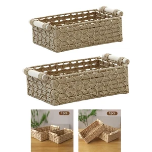 Paper Rope Storage Basket Decorative Bin Perfume Kitchen Gift Organizer for - Picture 1 of 7