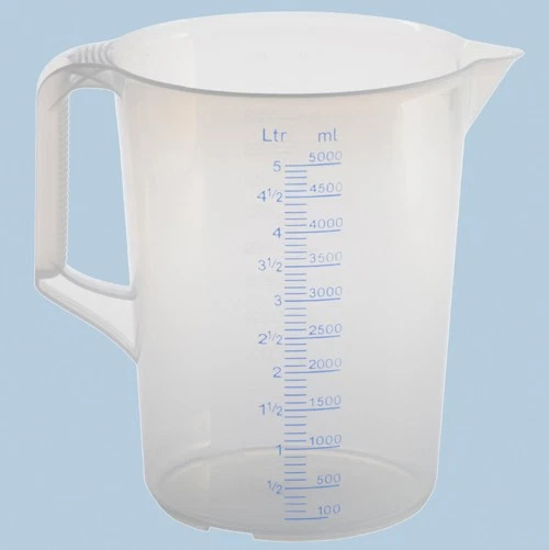 Hünersdorff Messkanne Messbecher 5 Liter Kunststoff Polypropylen transparent - Bild 1 von 1