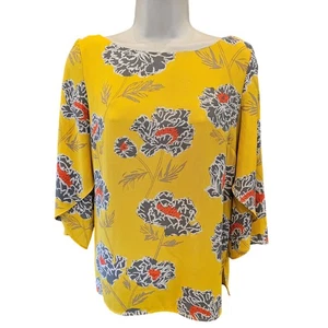 Banana Rep XS Coquette Cottagecore gelb hell geblümt XSP XS PETITE Bluse Top - Bild 1 von 7