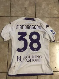 FIORENTINA 2022/23 MATCH WORN/UNWASHED Mandragora patch razzismo vs cremonese - Foto 1 di 5