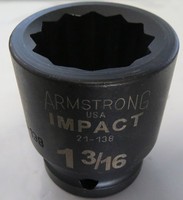 Armstrong 21-138 3/4-Inch Drive 12 Point 1-3/16-Inch Impact Socket Armstrong 21-138 3/4-Inch Drive 12 Point 1-3/16-Inch Impact Socket