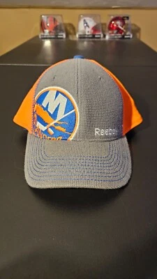 New York Islanders Reebok Fitmax L/XL Orange/Gray Hat Hockey - Image 1 of 4