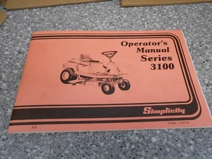 Manual de operador Simplicity Series 3100 - Imagen 1 de 5
