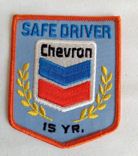 Chevron-Safe Driver Patch, 15 yr,-  3" X 3.5" Oil/Gas Advertising -Free Ship USA
