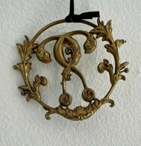 SS19 Moschino Couture Jeremy Scott Logo mit "Sträuchern am Metalltor" Gold Ohrringe - Bild 1 von 11