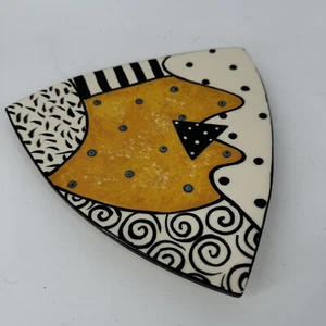 Vintage Mcgovney Camarot Signed Studio Art Pottery - Abstract Footed Plate - Picture 1 of 11