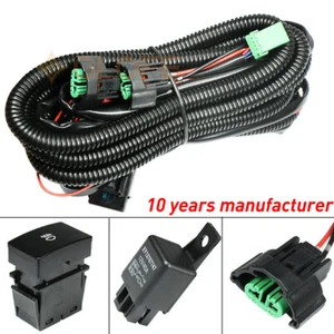 GLOFE H11 LED Fog Light Lamp Wiring Harness Kit for Honda Switch Relay 12V 40A - Picture 1 of 7