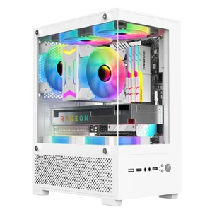 270 Degree Transparent Computer Case PC Tower For M-ATX/ITX Motherboard - Afbeelding 1 van 12