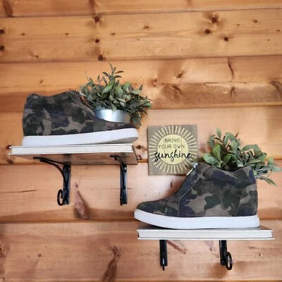 Blondo Glenda Camouflage Hidden Wedge Sneakers Waterproof Suede Leather Size 8 M - Image 1 of 4