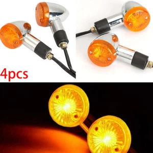 Luces intermitentes 4 piezas para Kawasaki Vulcan 800 VN800B clásicas ámbar señales de giro EE. UU. - Imagen 1 de 12