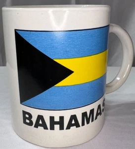 Taza de café Bahamas Flag "My Café" azul, amarilla y negra - apta para microondas para lavavajillas - Imagen 1 de 5