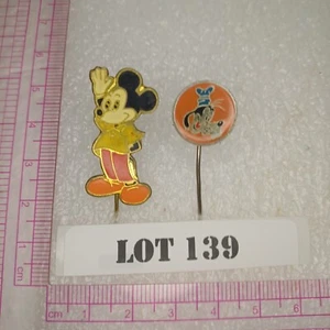 Vintage Walt Disney Mickey Mouse Goofy Cartoon Character Pin 2/1 LOT 139 - Picture 1 of 3