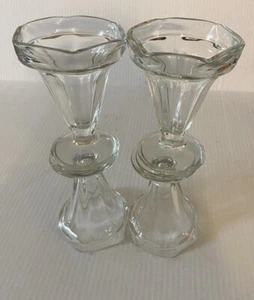 4 Ice Cream Sundae Shrimp Cocktail Parfait Glasses 5-1/4" x4” AH?  READ MCM - Picture 1 of 6