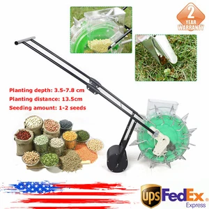 Spreader-Walking Garden Seeder Precision Row Seed Planter Lawn Applicator Tool - Picture 1 of 16