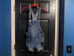 NOBO NO BOUNDARIES Women's Denim Overalls Jumper Romper Shorts Size S (3-5) NWT - Picture 1 of 8