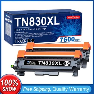 2 Pack TN830XL Toner High Yield for Brother TN-830XL HL-L2460DW MFC-L2820DW - Picture 1 of 7