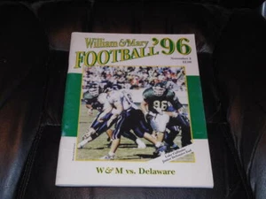 1996 DELAWARE AT WILLIAM & MARY COLLEGE FOOTBALL PROGRAM EX-MINT - Picture 1 of 1