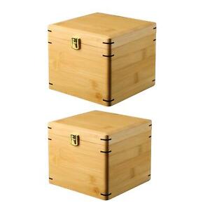 Boîte d'emballage en bambou, boîte commémorative en bois naturel pour